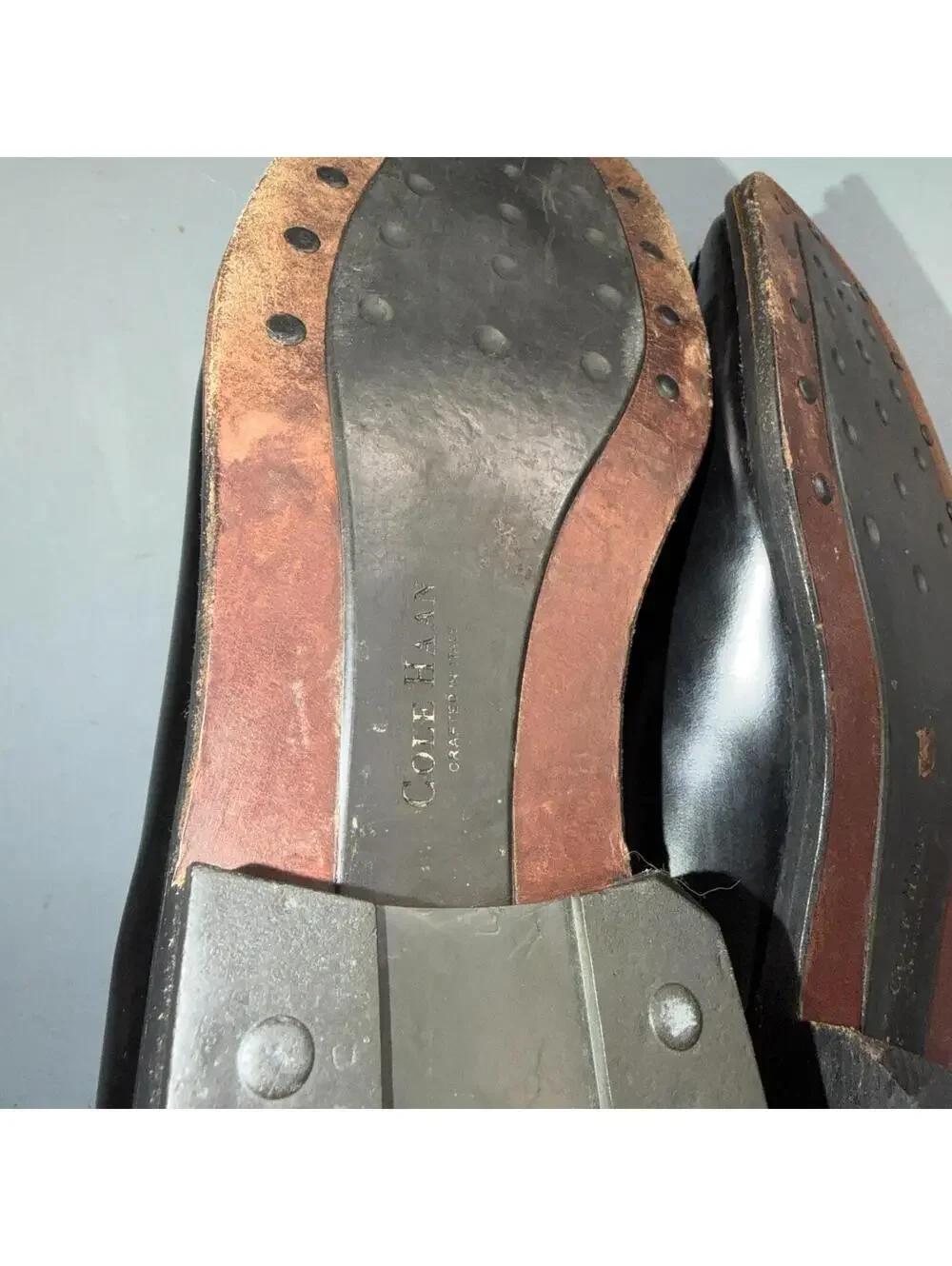 Cole Haan Italy Black Leather Kiltie Italian Loafer Men's 8M VGUC VTG 90s Shoes